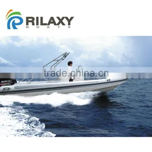 CE Certificated 25ft Fiberglass Hull Inflatable Yacht thumbnail-1