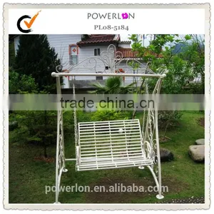 Elegant Metal Reclining Outdoor Swing Chair Garden Yard thumbnail-1