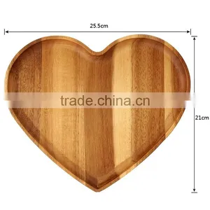 High Quality Heart Shape Solid Wood Tray thumbnail-1