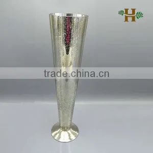 China Manufacturer Handbmade Silver Coated Tall Glass Vase thumbnail-2