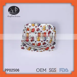 Hot Selling Food Safety Colored China Decorative Porcelain White Plate thumbnail-1