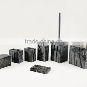 Oriental Antique Wooden Stripe Marble Oriental Bathroom Accessories thumbnail-1