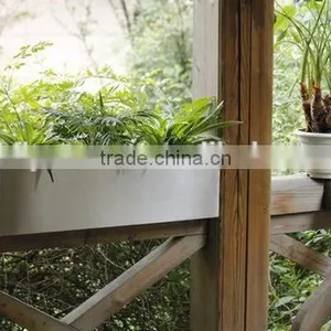 FO-9012 Outdoor Decoration Rectangular Stainless Steel Pots thumbnail-1