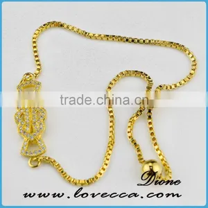 2017 Various Pattern Chain Link Bracelets for Your Choice Women Gold Micro Pave Bracelet Link Zircon thumbnail-1