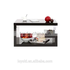 GLOSSY WHITE MODERN COFFEE TABLE REX SOFA SIDE TABLE thumbnail-5