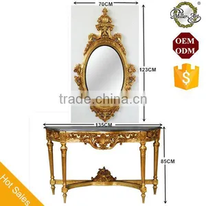 Antique Living Room Set Furniture Console Table With Wall Mirror thumbnail-1