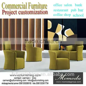 Green High Back Special Design Coffee Shop Showroom Meeting Chair on Sale Creative Modern Public Area Swivel Bar Pub Chair thumbnail-1