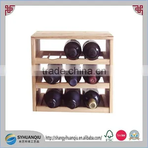 Wood Material Stackable Wooden Wine Display Rack thumbnail-1