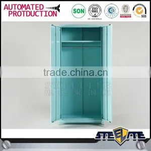 Hanging Clothes Storage Cabinet 2 Door Steel Locker Wardrobe thumbnail-4