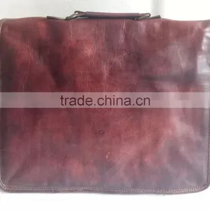 Stylish Handmade Vintage Pure Goat Leather Office Briefcase thumbnail-2