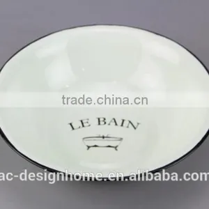 ROUND ENAMEL IRON BOWL thumbnail-1
