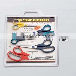 P1016 2Cr13 Stainless Steel Blades With TPR Handle Soft Grip Handle Scissors Set thumbnail-1