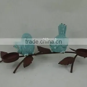Novelty Ceramic Bird With Rusty Metal Trunk thumbnail-4