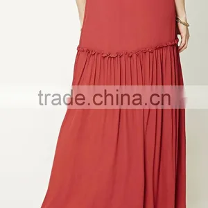 Long Fitted Maxi Skirt Women Fashion Plain Dyed Elegant Women Fashin Maxi Skirt Wholesale Custom Made in China thumbnail-3