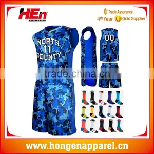 Hongen Apparel 2016 Top Quality Basketball Jerseys Wholesale Cheap USA Basketball Jersey Custom Uniforms thumbnail-1