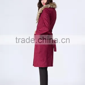 2015 Lady Garment Manufacturer Elegant Fabulous Luxury Fashion Design Women Coats Winter With Fur Collar thumbnail-6