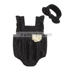 2017 Wholesale Baby Toddler Lace Romper 100%cotton Romper thumbnail-4
