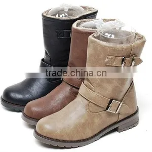 2sbd0838 Winter Fur Synthetic Leather Riding Boots thumbnail-1