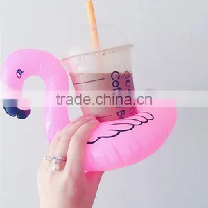 Inflatable Pink Flamingo Coasters Cup Drink Holder Swimming Pool Float thumbnail-1