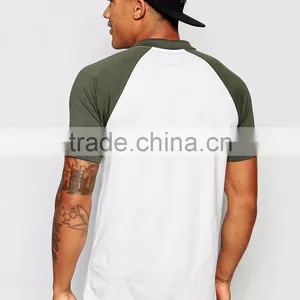 New Design Cheap Price Casual Summer Plain 180g 100% Cotton Short Sleeve Contrast Color Sleeve Mens POLO T-Shirt thumbnail-2