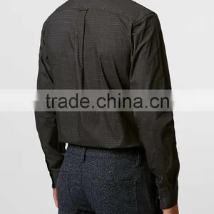 Cotton Hemp Blend Wholesale Plaid Shirts for Man thumbnail-3