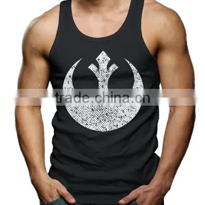 China Printing Cotton Wholesale Mens Custom Gym Stringer Vest thumbnail-2