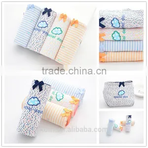 Young Girls Mid Waist Sexy Buttocks Cute Underwear Students Cotton Cartoon Briefs Pants thumbnail-3