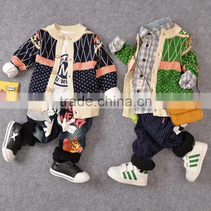 S15308A Fashion Hooded Designs Winter Cardigan Baby Boy Sweater thumbnail-1
