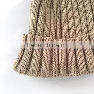 Myfur Wool Blend Knitted Beanie Hat With Matched Color Real Raccoon Fur Ball thumbnail-4