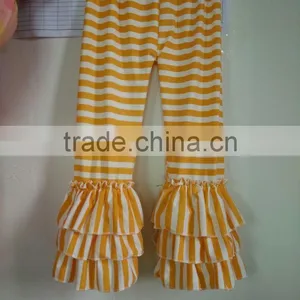 2015 China Boyi Kids Denim Pants Wholesale Girls Triple Ruffle Pants thumbnail-5