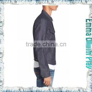 2015 New Fashion Design Mens Short Denim Jacket High Quality Cotton Outerwear thumbnail-2