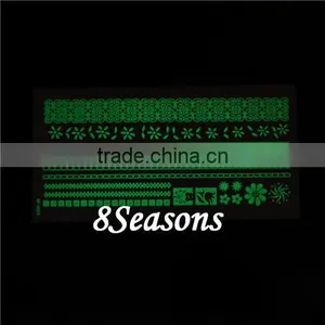 Wholesale Price Mixed Pattern Metallic Glow In The Dark Waterproof Body Skin Temporary Tattoo Sticker thumbnail-1