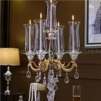 Coloured Glaze Goldencrystal Candelabra thumbnail-1