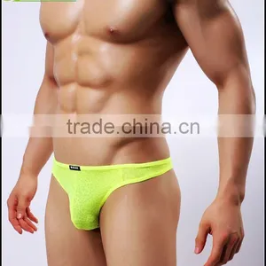 Men Sexy Fasion Underwear Shorts Wholesale Briefs Thongs Spandex Undergarment Men Sexy Spandex Pants Knitting Thongs GVYJ16 thumbnail-5