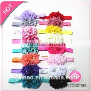 2015 Hottest Elastic Bead Flower Hairband for Chirldren thumbnail-1