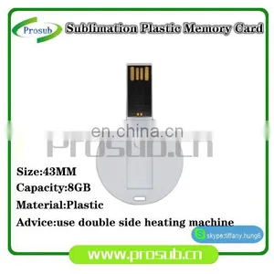 Sublimation 8GB USB 43mm Round Plastic U Flash Disk thumbnail-3