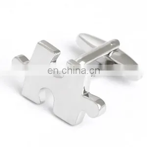 Novelty Silver Jigsaw Shirt Cufflinks thumbnail-5