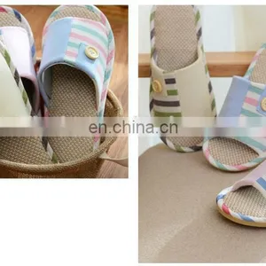 Wholesale Linen Women Slippers Linen Embroidered Slippers Indoor 2016 thumbnail-3