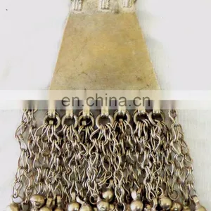 Afghani Silver Plated Necklace-Tribal Handmade Vintage Pendant thumbnail-6