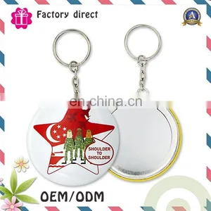 Round Shape Cheap Eco-friendly Custom Metal Keychain With Mini Size Mirror thumbnail-6