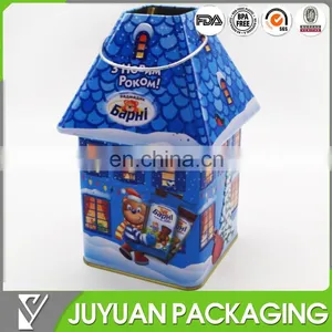Fancy House Shape Christmas Gift Tin Box ,christmas Gift Packaging Tin Box thumbnail-1