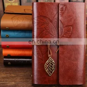 Vintage PU Leather Cover Loose Leaf Blank Journal Notebook Journal Diary Travel String thumbnail-4