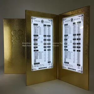 M5511 2 Pages Menu Cover Black PU Menu Holder for 5.5x11'' Papers thumbnail-5