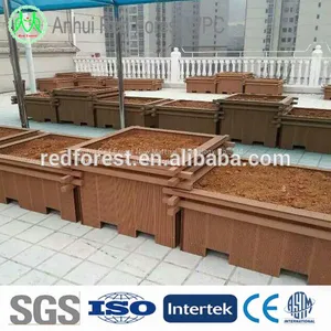 Garden Plastic Wooden Compoiste Flower Boxe/wpc Flow Planter thumbnail-1