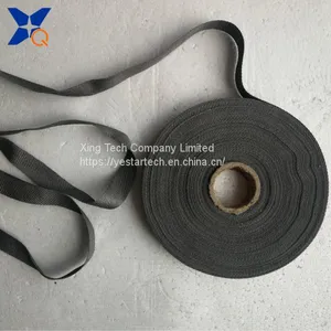Pure 316L Stainless Steel Staple Fiber Spun Yarn Conductive Tape Ribbon 17mm Metal Tape RibbonXTAA080 thumbnail-1