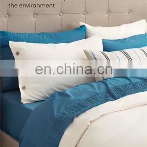 Hot Sale Durable Cream 100% Washed Cotton Bedding Duvet Cover Set For Hotel Travel thumbnail-6