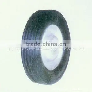 Rigid Colorful Durable Specification Standard High Quality Rubber Wear-resisting Solid Rubber Wheel YSO004 thumbnail-1