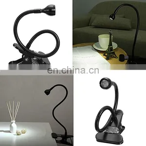 Clip-on Table Lamp Flexible Goose Neck Adjustable, 1 W Eye Protection Clip Light for Desk Bed Computer and Music Stand thumbnail-2