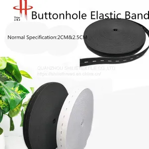 Colorful Buttonhole Elastic Band Heavy Stretch High Elasticity Knit Elastic Braid thumbnail-1