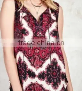 Silk Mini Dress With Digital Print thumbnail-1
